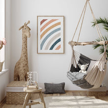 Load image into Gallery viewer, Watercolor boho rainbow art print 07-169