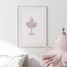 Load image into Gallery viewer, Watercolor pink ballerina set of 2 art prints 07-140