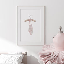 Load image into Gallery viewer, Watercolor pink ballerina set of 2 art prints 07-140