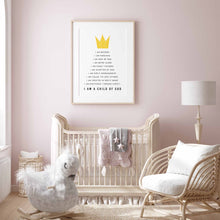 Load image into Gallery viewer, Watercolor Christian kids bible affirmation art print 07-86