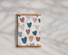 Load image into Gallery viewer, Watercolor boho rainbow heart art print 07-169