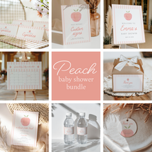 Load image into Gallery viewer, Peach baby shower party template bundle 2010