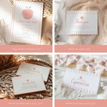 Load image into Gallery viewer, Peach baby shower party template bundle 2010