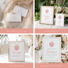 Load image into Gallery viewer, Peach baby shower party template bundle 2010