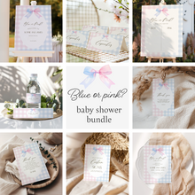 Load image into Gallery viewer, Blue or Pink Gender Reveal Party Template Bundle 2014