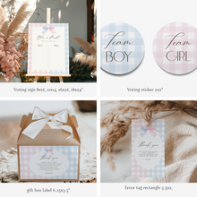 Load image into Gallery viewer, Blue or Pink Gender Reveal Party Template Bundle 2014