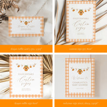 Load image into Gallery viewer, 0208 little pumpkin is on the way fall Halloween baby shower invitation party bundle
