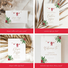 Load image into Gallery viewer, 2029 Christmas Baby Shower Invite Bundle: Festive Decor & Games (Digital Download)