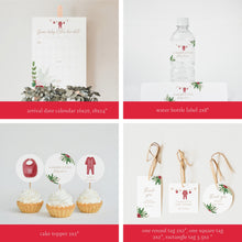 Load image into Gallery viewer, 2029 Christmas Baby Shower Invite Bundle: Festive Decor & Games (Digital Download)