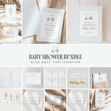Load image into Gallery viewer, Pink Golf cart baby shower party invitation bundle 2041