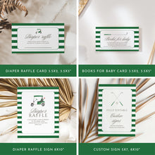 Load image into Gallery viewer, Golf Baby Shower Bundle New to the Club Preppy Green Party Decor Set 2041