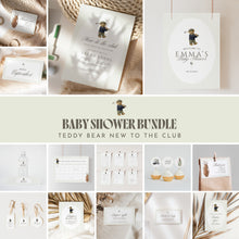 Load image into Gallery viewer, Golf Baby Shower Bundle Teddy Bear Preppy New to the Club Boy Shower Template 2041