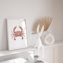 Load image into Gallery viewer, Coastal watercolor Red crab art print 07-119