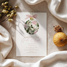 Load image into Gallery viewer, 2033 A Merry Little Girls' Night Coquette Christmas Party Invite, Digital Download, Editable Template