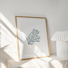 Load image into Gallery viewer, Coastal watercolor blue coral art print 07-119