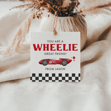 Load image into Gallery viewer, 08012 Race Car You Are a Wheelie Friend Valentine Gift Tag, Digital Download