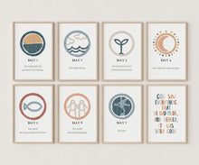 Load image into Gallery viewer, Set of 8 boho Christian kids creation art prints2 07-21602