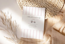 Load image into Gallery viewer, Editable Pink Golf cart Baby Shower invitation mini set 0208