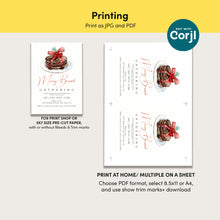 Load image into Gallery viewer, 2033 Christmas Merry Brunch Editable Invite, Digital Download Pancake Party Template