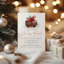 Load image into Gallery viewer, 2033 Christmas Merry Brunch Editable Invite, Digital Download Pancake Party Template
