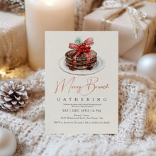Load image into Gallery viewer, 2033 Christmas Merry Brunch Editable Invite, Digital Download Pancake Party Template