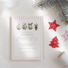 Load image into Gallery viewer, 2033 Pink Ornament Exchange Christmas Party Invite, Girls Night Pajama Party, Digital Download