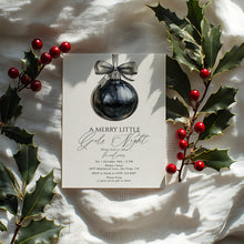 Load image into Gallery viewer, 2033 Black A Merry Little Girls' Night Coquette Christmas Party Invite, Digital Download, Editable Template