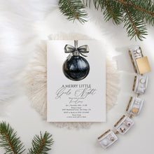 Load image into Gallery viewer, 2033 Black A Merry Little Girls' Night Coquette Christmas Party Invite, Digital Download, Editable Template