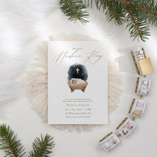 Load image into Gallery viewer, 2033 Christmas Party Nativity Baby Jesus Glory to the Newborn King Invite, Digital Download