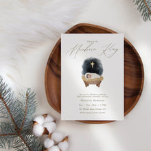 Load image into Gallery viewer, 2033 Christmas Party Nativity Baby Jesus Glory to the Newborn King Invite, Digital Download