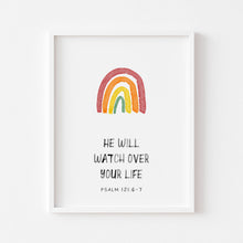 Load image into Gallery viewer, Watercolor nursery boho bible verse set of 4 art prints