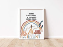Load image into Gallery viewer, set of 6 Christian kids bible verse wall art prints 07-207