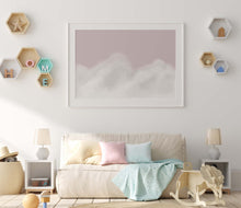 Load image into Gallery viewer, Watercolor pink sky art print 07-164