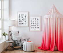 Load image into Gallery viewer, Watercolor black alphabet set of art prints 07-4001