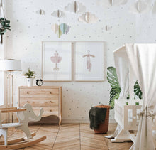 Load image into Gallery viewer, Watercolor pink ballerina set of 2 art prints 07-140