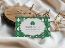 Load image into Gallery viewer, Green golf caddy baby shower party template mini set 0209