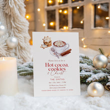 Load image into Gallery viewer, 2033 Hot Cocoa, Cookie, & Christ Kids Christian Christmas Party Invite, Editable Digital Download