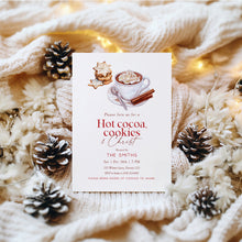 Load image into Gallery viewer, 2033 Hot Cocoa, Cookie, & Christ Kids Christian Christmas Party Invite, Editable Digital Download