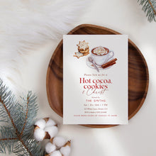 Load image into Gallery viewer, 2033 Hot Cocoa, Cookie, & Christ Kids Christian Christmas Party Invite, Editable Digital Download