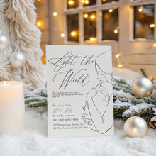 Load image into Gallery viewer, 2033 Light the World Mary & Baby Jesus Nativity Christian Christmas Invite, Editable Template, Digital Download