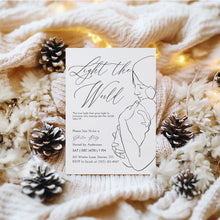 Load image into Gallery viewer, 2033 Light the World Mary & Baby Jesus Nativity Christian Christmas Invite, Editable Template, Digital Download