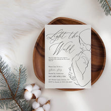 Load image into Gallery viewer, 2033 Light the World Mary & Baby Jesus Nativity Christian Christmas Invite, Editable Template, Digital Download