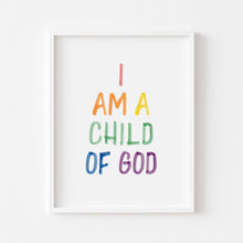 Load image into Gallery viewer, Watercolor colorful Christian kids bible verse set of 3 art prints 07-4042