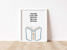 Load image into Gallery viewer, set of 6 Christian kids bible verse wall art prints 07-207