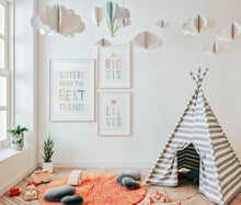 Load image into Gallery viewer, Watercolor pastel sisters best friend set of 3 art prints 07-78