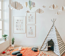 Load image into Gallery viewer, Watercolor neutral siblings best friend set of 3 art prints 07-78