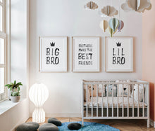 Load image into Gallery viewer, Watercolor black brothers best friend set of 3 art prints 07-78