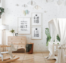 Load image into Gallery viewer, Watercolor black brothers best friend set of 3 art prints 07-78