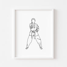 Load image into Gallery viewer, Korean line drawing Martial art taekwondo set of 6 art print 12-67