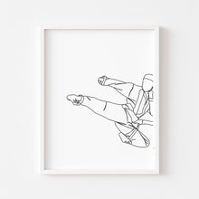 Load image into Gallery viewer, Korean line drawing Martial art taekwondo set of 6 art print 12-67